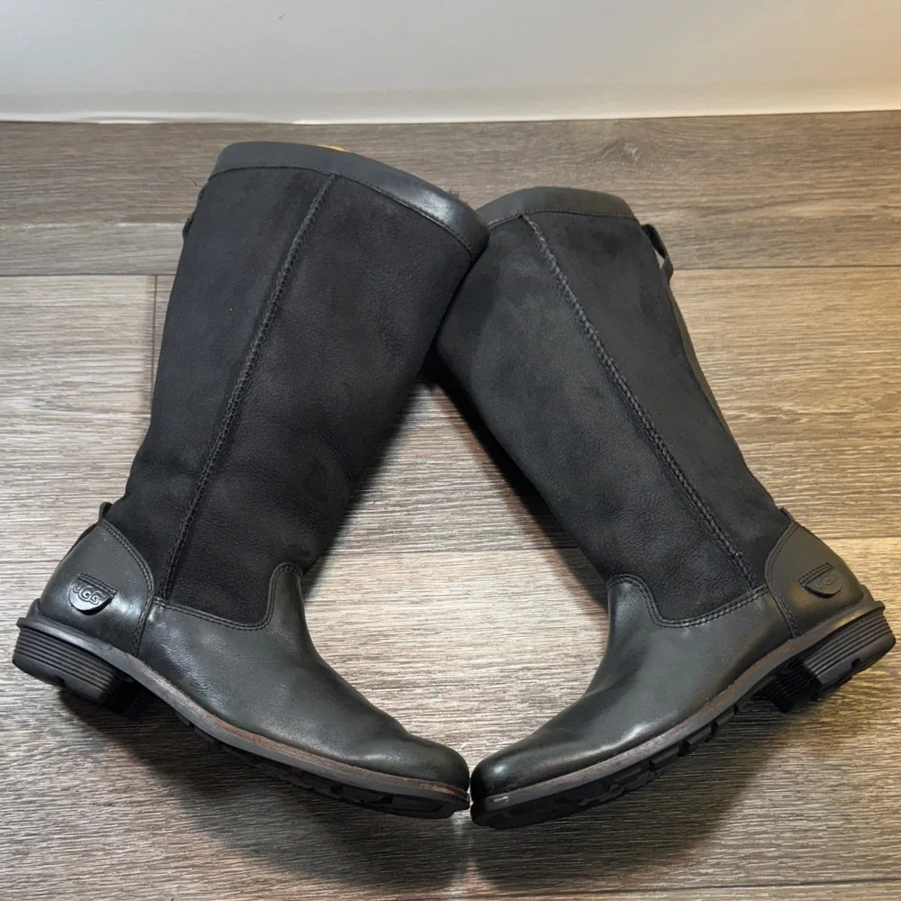 Ugg Black Knee-High Boots woman’s size 6 (s244) - Picture 2 of 8